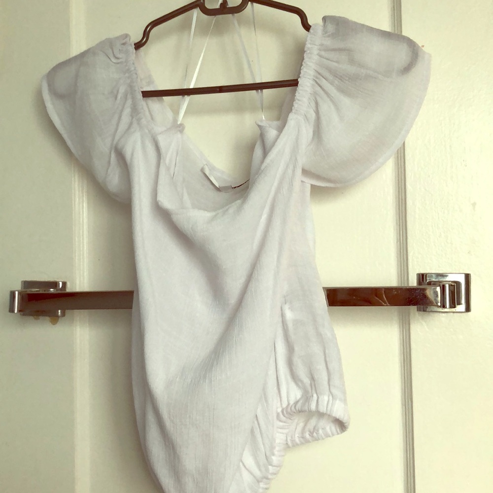 White off the shoulder blouse from Guess